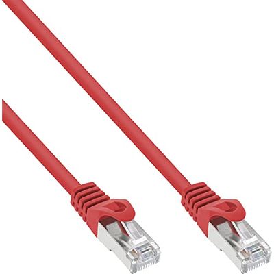 InLine® Patch cord, InLine®, S-FTP, Cat. 5e, red, 0.25m