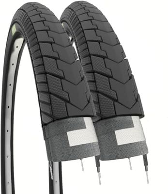 2 banden 26 x 1,75 (47-559) straatbanden, zwart, voor city-motorfiets, fiets, volwassenen
