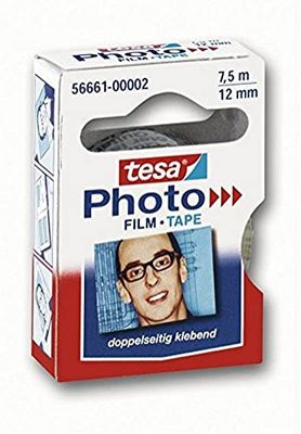 Tesa PhotoFilm - Cinta adhesiva (12 mm x 7.5 m), transparente