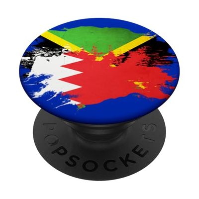 Bandera de Jamaica y Bahrein Mix Heritage PopSockets PopGrip Adhesivo
