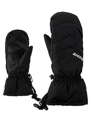 Ziener Guanti da sci per bambini LETTERO AS MITTEN GIUNOOR, impermeabili, traspiranti, neri, 6,5