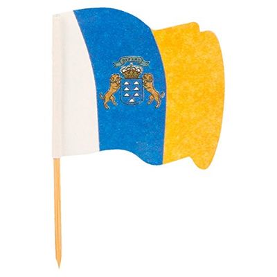 Garcia de pou Petits Drapeaux Canarias 4X2,5X6,5 Cm Assorti Bois - 14400 unités