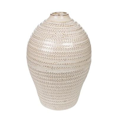 Romimex Florero Beige Terracota 19 x 28 x 19 cm