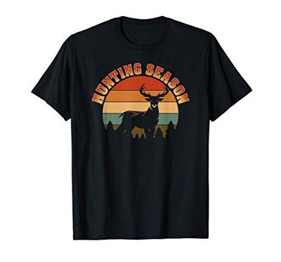 Deer Hunting Buck Hunter Season Elk Sunset Maglietta