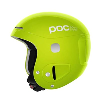 POC POCito Skull - Capacete de esqui unissexo, amarelo/verde fluorescente, XS-S (51-54 cm)