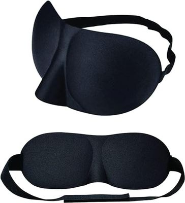 PARENCE - Slaapmasker - Nachtmasker met versteviging en neusklep - Fleece Comfort Masker - 23 x 9 cm