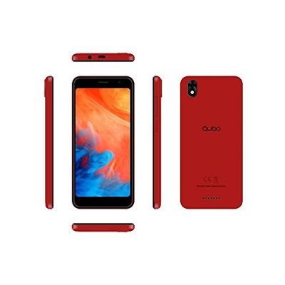 Qubo EOS-RD - Smartphone de 5" (16 GB de ROM, 1 GB de RAM, cámara de 5 MP, 3G, Android 7), color rojo