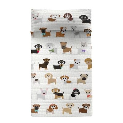 HappyFriday Mr Fox överkast flerfärgad 180 x 260 cm hund