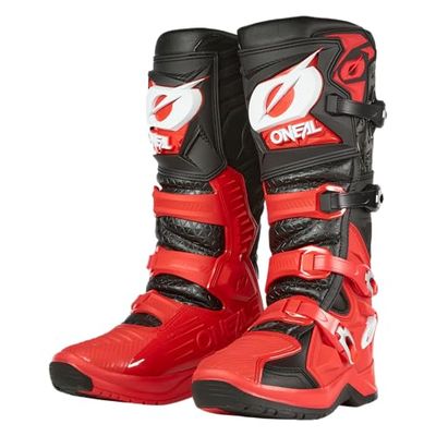 O'NEAL 0337-208, Motorcycle Boot Unisex-Dorosły, 41 EU, Czarny czerwony, 41 EU
