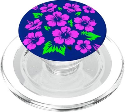 Flor de hibisco magenta rosa fuerte floración paraíso formas manía PopSockets PopGrip para MagSafe