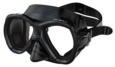 Seac Elba Junior Soft zwem- en snorkelmasker, Doorzichtige Silicone, Twee Lenzen.