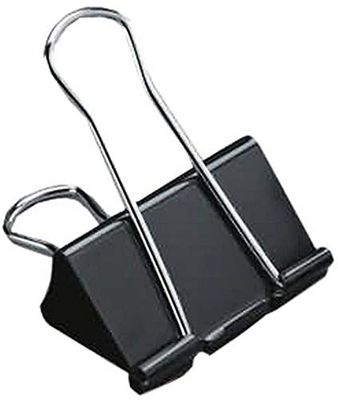 5 Star Office Foldback Clips 19mm Black [Pack 12]