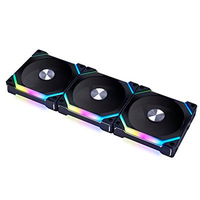 Lian-Li Uni Fan SL120 V2 RGB PWM Lüfter, 3er Pack - 120mm, Schwarz