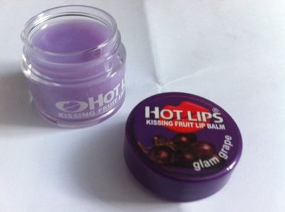 Hot Lips LIP Balm Grape 9 G, Glam UVA, 0.32oz (9 Grams)