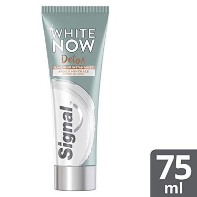 Signal Dentifrice White Now Détox Argile/Coco, Détox Argile et Coco, 75 ml (Lot de 2)