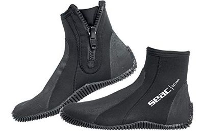 Seac Mixte 0210050064040a Chaussons de plongée, Noir, S EU