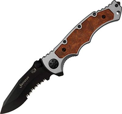 Eickhorn – vikkniv | Secutor silver, svart blad trä våg | Bladlängd: 8,5 cm | enhandskniv – fickkniv – solingen – kniv | rostfri