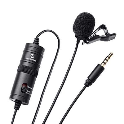 BOYA by by-m1 verwisselbare microfoon voor DSLR-camera, smartphone, camcorder, audio-blokfluiten, zwart