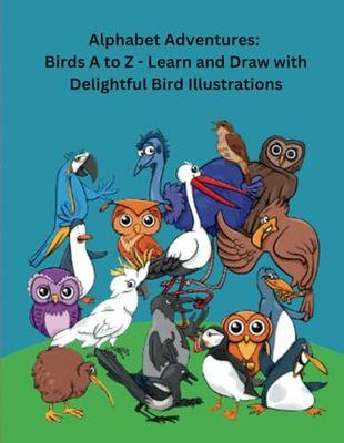 Alphabet Adventures: Birds A to Z - Learn and Draw with Delightful Bird Illustrations: Bird Alphabet Art: Learn and Draw Birds from A to Z