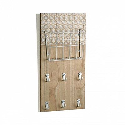 DONREGALOWEB - Suspensions avec Panier en Bois MDF et métal de Couleur Blanche