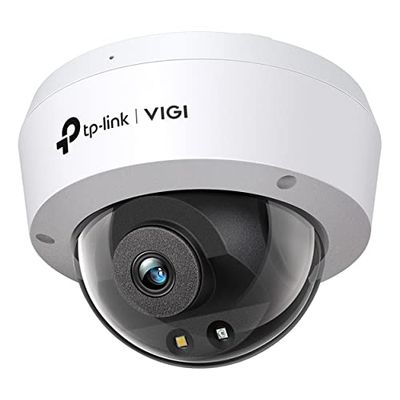 TP-Link VIGI C230 2,8 mm objektiv smart säkerhetskamera | 3 MP HD fullfärg dome-nätverkskamera | integrerad mikrofon | IK10 vandalismussäker | IP67 vattentät | H.265+ | PoE/12V CCTV