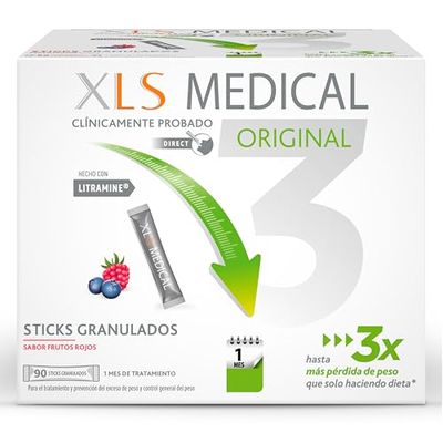 XLS Medical Original Pack 1 mes de tratamiento (90 sticks) Pierde hasta 3 veces más peso que sólo haciendo dieta