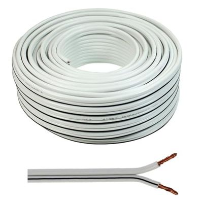 Cabo para altifalante (2 unidades, 4,00 mm², 25 m), branco