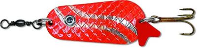 Zebco Classic Spoon - Cucharón (12 cm), Color Rojo y Plateado