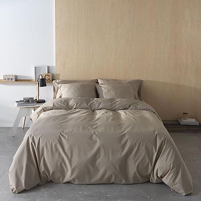 Boheme Duvet Cover Lisa Beig Camel 100% Cotton 200 Threads, Bed 135 cm