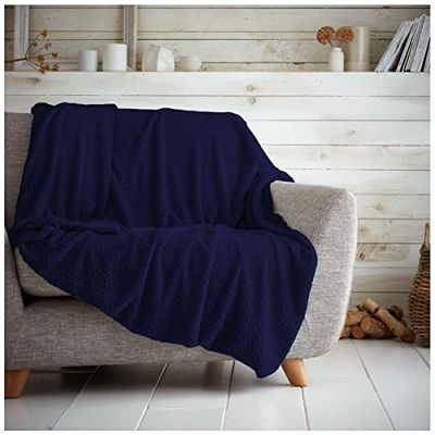 GC GAVENO CAVAILIA Throws, Snuggle Blanket For Bed, Thermal Fleece Blankets, Navy, 200X240 Cm, 727422