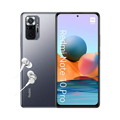 Xiaomi Redmi Note 10 Pro - Smartphone 6+128GB, 6,67” DotDisplay AMOLED 120Hz, Snapdragon 732G, 108MP Quad Camera, 5020mAh, Onyx Gray (Versione Italiana + 2 Anni di Garanzia)