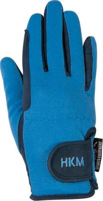 HKM Reithandschuh-Special-aus Hochwertiges Lederimitat, Guanti da Equitazione Unisex Bambini, Blau/Babyblau, 6