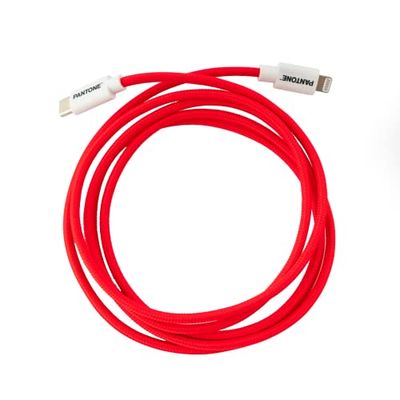Celly, Cavo USB-C a Lightning Compatibile con Dispositivi Apple e Sistema iOS, Lunghezza 1,5 m, Potenza Supportata 60W, Connettori in PVC e Rivestimento in Nylon Anti-piegamento, Rosso