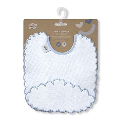Pack 2 Baberos Nubecita en azul y gris