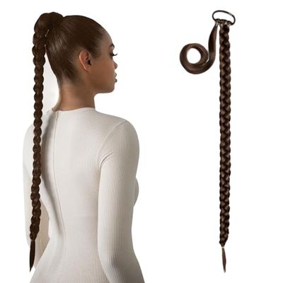 Lullabellz Extra AF Hair Braid, 34-Inch Length, Choc Brown