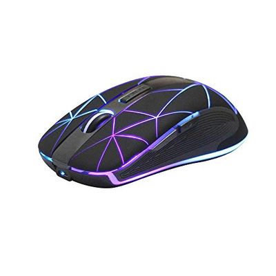 Rii Ratón inalámbrico de 2,4 G para Windows/Mac/Linux, Office Home - Ratón óptico inalámbrico con Receptor USB Nano - 7 LED - Negro