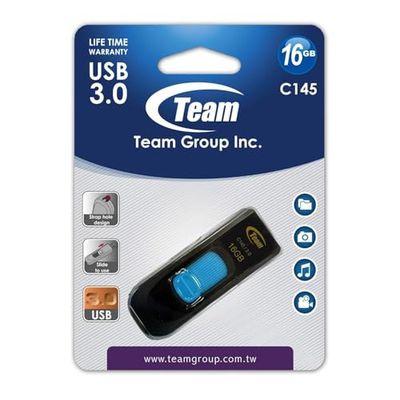 Team Group C145 USB 3.0 Flash Memory Drive - Geel