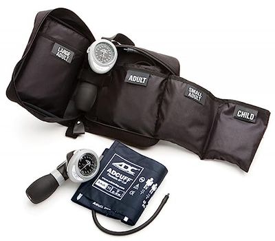 ADC Diagnostix Multikuf 732 Kit per Soccorritore con 4 Bracciali, Sfigmomanometro Aneroide Palmare Professionale