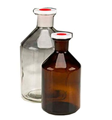 Scilabware 251554 reattivo, Sodocalcique bottiglia di vetro, vetro ambra, volume 50 ml (confezione da 10)
