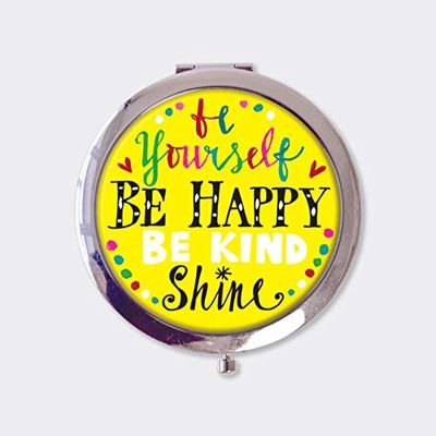 Rachel Ellen Compact Mirror - Be Yourself Be Happy