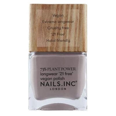 Nails Inc - WHAT'S YOUR SPIRITUALITY Plant Power vernis à ongles - 73% Plant Based, 100% Vegan & non testé sur les animaux - Manucure parfaite, gris élégant - Nail Art écologique