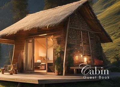Cabin Guest Book: Guest Book for Vacation Home, Airbnb, Visitor Rental, Visitor’s Log Book for Recording Name & Memories