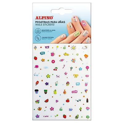 Adesivi per unghie autoadesivi assortiti alpino | Adesivi colorati per unghie | Nail Art | Accessori per unghie. Diversi disegni, luminosità e colori