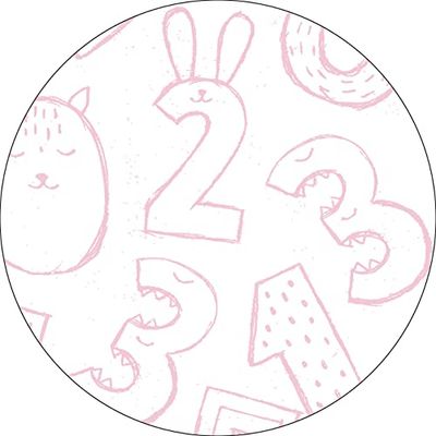 Bonateks, Round Digital Printed Mouse Pad, Non-Slip Base, for Office and Home, Diameter:22cm