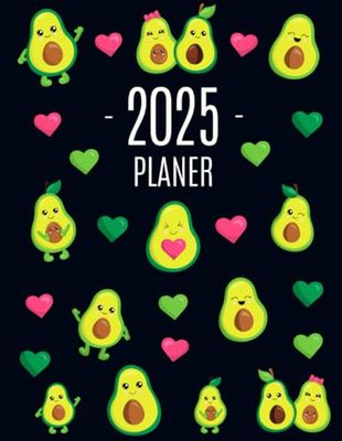 Avocado Planer 2025: Top organisiert durchs Jahr! | Agenda 2025: Kalender mit Wochenansicht | Einfacher Überblick über die Terminpläne