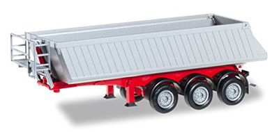 herpa 076548-002-Semirimorchio Ribaltabile Schmitz, Colore Rosso, Small, 076548-002