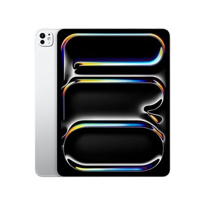 Apple iPad Pro 13 (M4) : Écran Ultra Retina XDR, 256 Go, Caméra Avant 12 Mpx Horizontale/Appareil Photo arrière 12 Mpx, Scanner LiDAR, Wi-FI 6E + 5G, Autonomie d’Une journée, Verre Standard - Argent