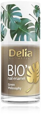 Delia Cosmetics - Bio Green Nail Polish - SATIN - Vegan Friendly - Perfect Opacity and Shine - Easy and Fast Application - Natural Ingredients - Long Lasting Color up to 6 Days - 11ml
