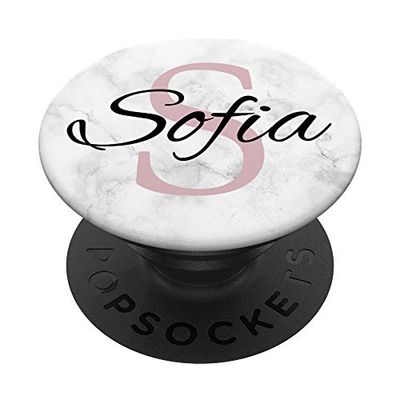 PopSockets Sofia Pink Monogram Lettera S Girls in Personalizzare PopGrip: Impugnatura per Telefoni Cellulari e Tablet Intercambiabile