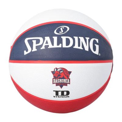 Spalding - EUROLEAGUE Team SZ7 - Baskonia Vitoria Gasteiz - Basketbal - Maat 7 - Basketbal - Materiaal: Rubber - Outdoor - antislip - Uitstekende grip - Zeer sterk